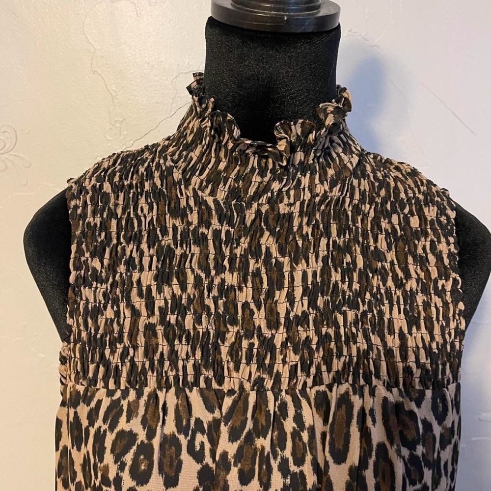 Taylor Animal Print Sleeveless Mini Dress